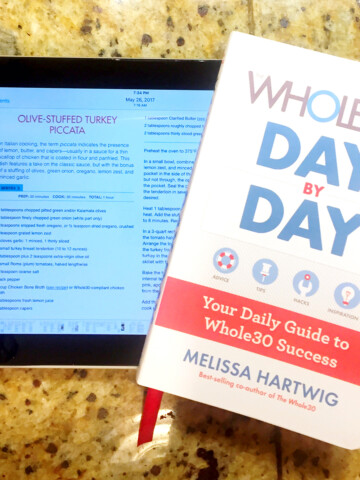 Whole30 Recipe and Whole30 Day by Day book
